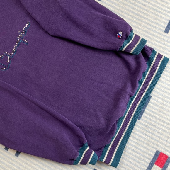 Vintage Champion Reverse Weave embroidered Spellout crewneck sweatshirt - Picture 5 of 11